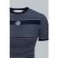 Áo Mongtoghi Kẻ Ngang Ôm Sát Có Bèo Viền Cổ, Tay Áo 2K01.2509. Áo Len Dáng Ôm Nữ Thời Trang, Thanh Lịch, Preppy Style JM