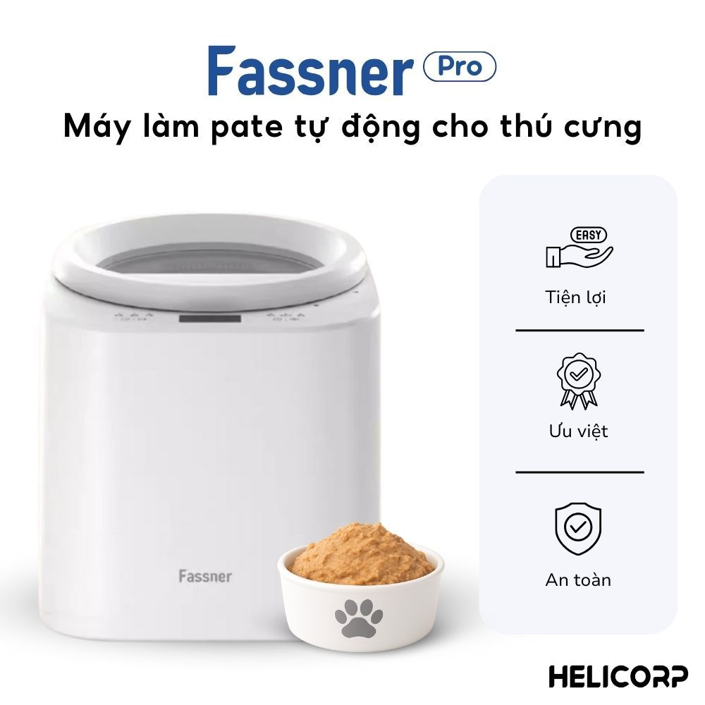 Máy Làm Pate Cho Chó Mèo, Máy Làm Thịt Sấy Cho Chó Mèo Fassner Pro - HELIPET