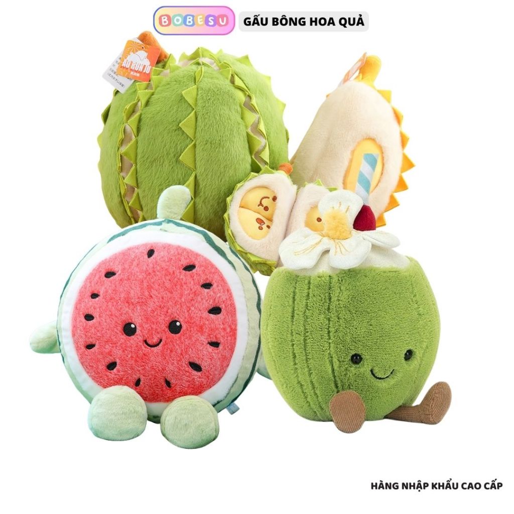 Gấu Bông Trái Cây Mặt Vui Vẻ Lông Tơ Non Mềm Mại Làm Quà Tặng,Decor Cho Bé,Bạn Gái Ngày Sinh Nhật