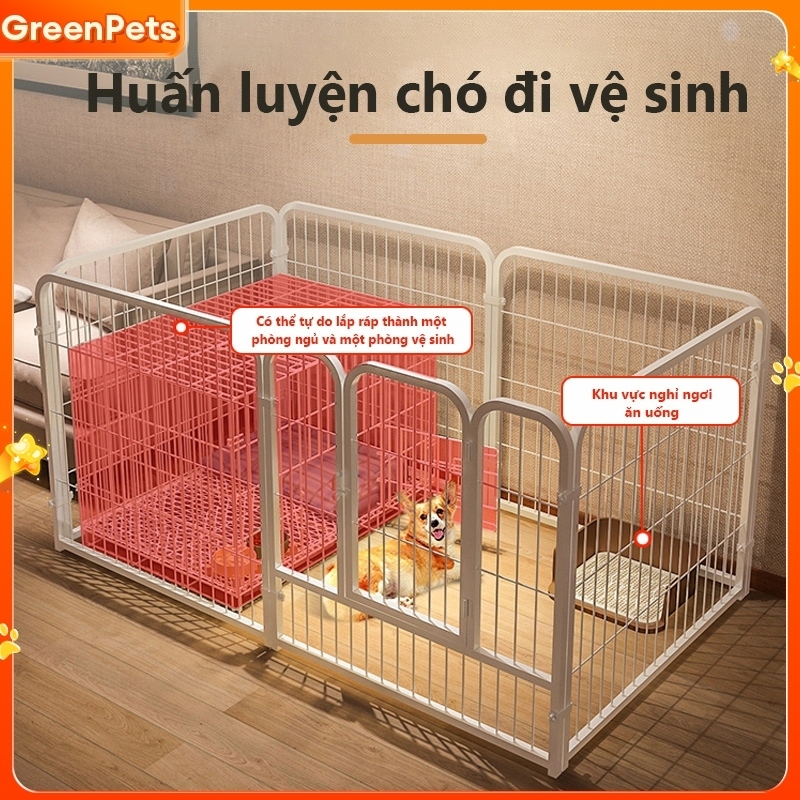 🐶Chuồng Chó Hàng Rào Bộ Quây Chó 6/7/9 Tấm Phù Hợp Mọi Giống Chó Có Thể Lắp Ráp Tự Do Chống gỉ