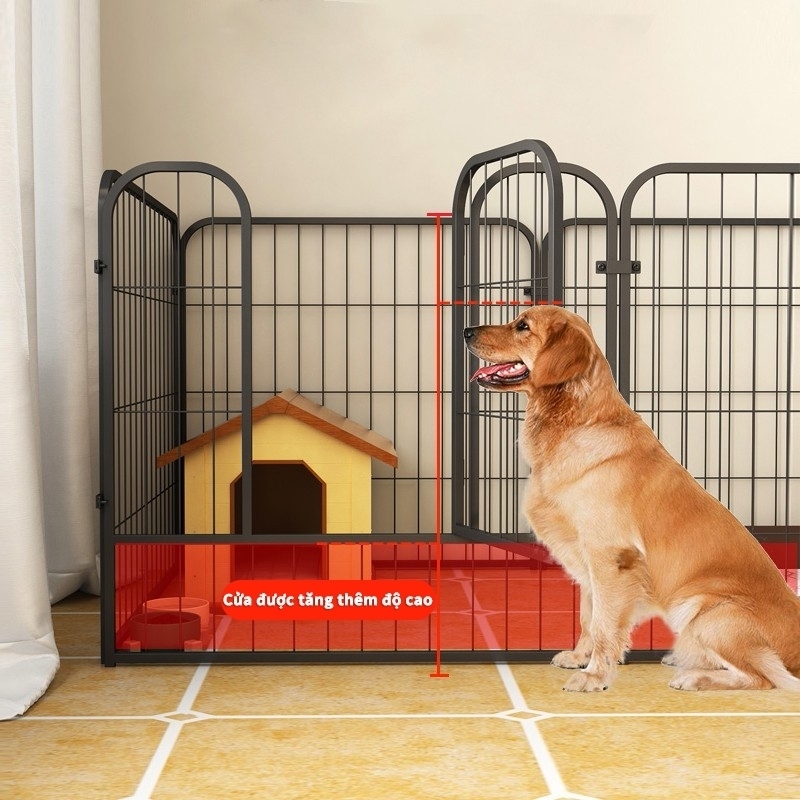 🐶Chuồng Chó Hàng Rào Bộ Quây Chó 6/7/9 Tấm Phù Hợp Mọi Giống Chó Có Thể Lắp Ráp Tự Do Chống gỉ