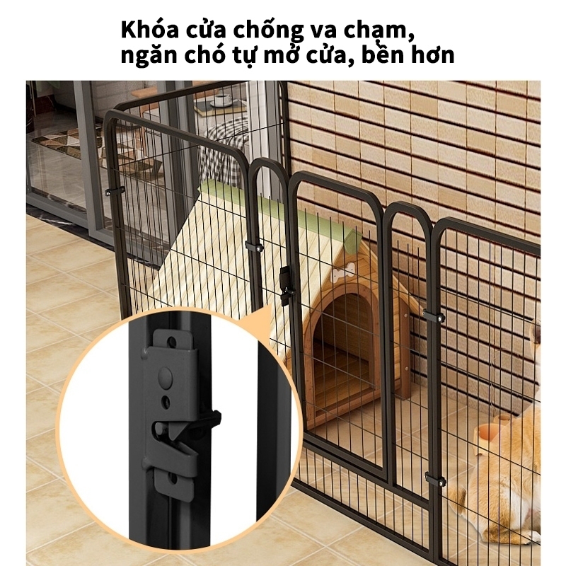 🐶Chuồng Chó Hàng Rào Bộ Quây Chó 6/7/9 Tấm Phù Hợp Mọi Giống Chó Có Thể Lắp Ráp Tự Do Chống gỉ