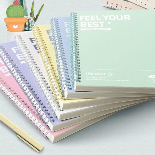 Sổ Capybara, Vở Lò Xo A5 MESO 120 Trang Kẻ Ngang 70 GSM - Sổ Lò Xo Gáy Lò Xo Kép, Giấy Màu Ngà Chống Lóa Mắt