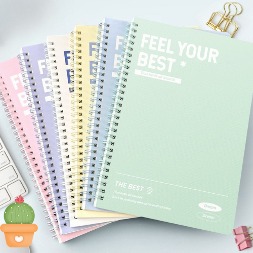 Sổ Capybara, Vở Lò Xo A5 MESO 120 Trang Kẻ Ngang 70 GSM - Sổ Lò Xo Gáy Lò Xo Kép, Giấy Màu Ngà Chống Lóa Mắt