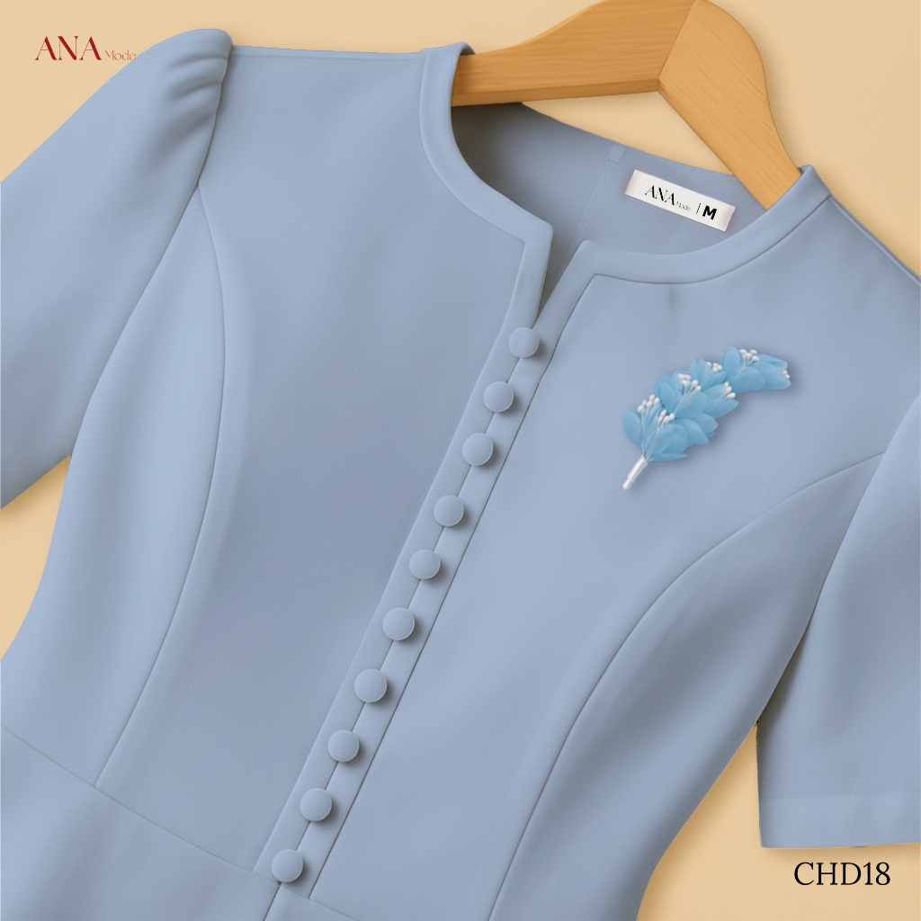 Áo Kiểu Đính Hoa Nữ ANA Mode Chất Liệu Cotton Lạnh Thanh Lịch Đi Tiệc Quà Tặng Mẹ AK25CHD18