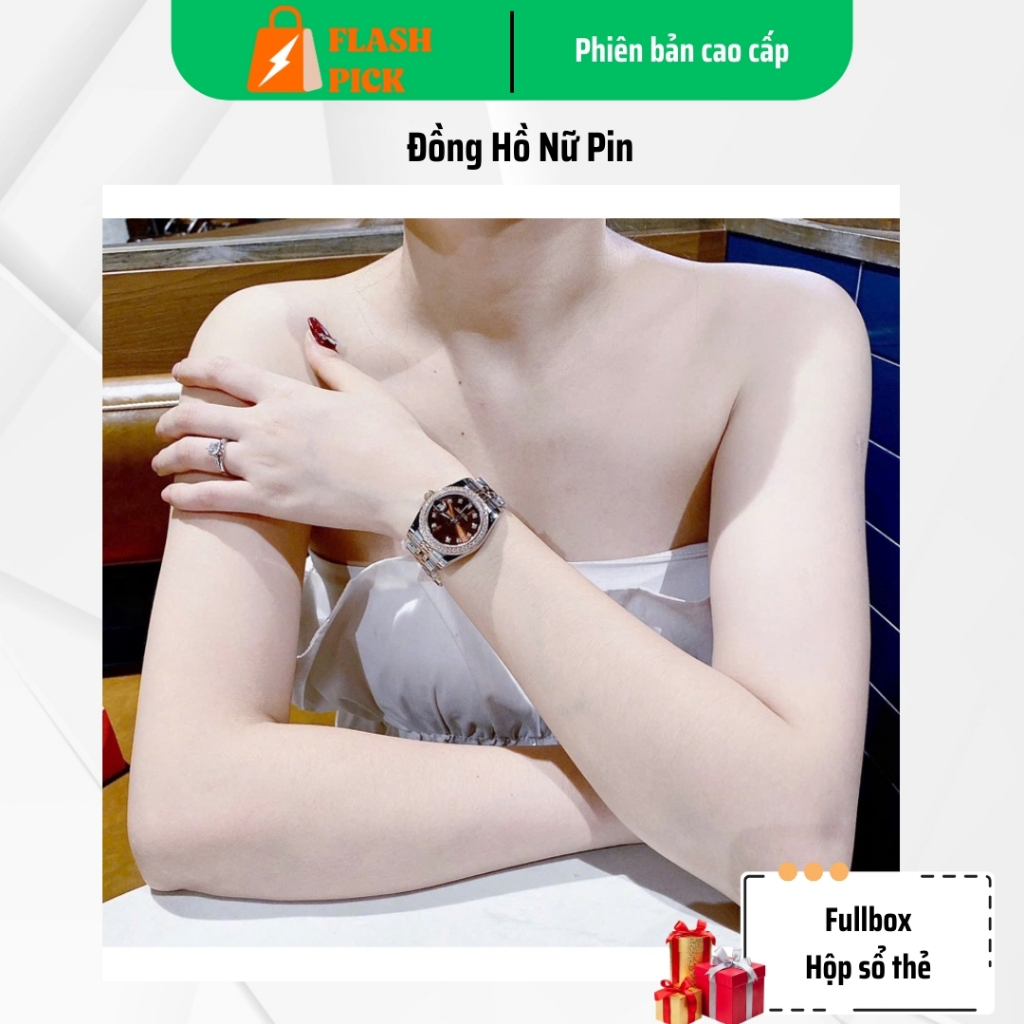 Flash Pick Đồng hồ nữ Alexx đeo tay, dây inox không gỉ không phai 𝐅𝐔𝐋𝐋𝐁𝐎𝐗