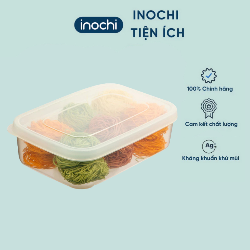 Hộp nhựa chữ nhật trong suốt đựng thực phẩm dung tích 500-750-1000-1500- 2000-2500ml - INOCHI