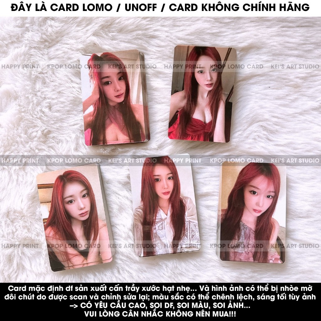 [CARD LOMO] Thẻ ảnh Giselle bella magazine, Gi aespa, Gi tóc đỏ, Gi váy đỏ