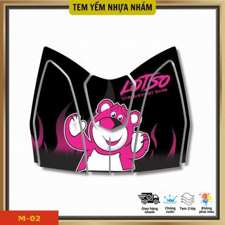 Tem yếm nhựa nhám xe Lead 2017-2024 trang trí yếm xe với decal 3 lớp bền màu - Bộ 2