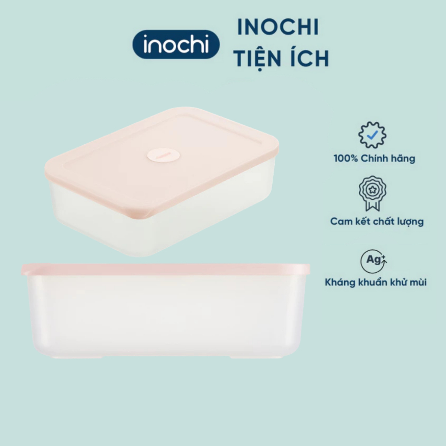 Hộp thực phẩm trữ đông chữ nhật, tròn INOCHI đa dạng màu sắc, an toàn khi đông lạnh