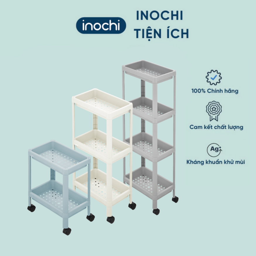 KỆ ĐẨY đa năng Tokyo 2,3,4 tầng, kích thước rộng hơn và có bánh xe di chuyển tiện lợi