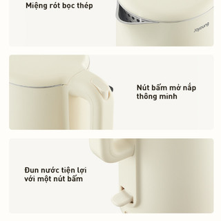 Ấm đun siêu tốc Joyoung JEK-188, Dung tích 1.5L, Công suất 1800W, Bản tiếng Việt, BH 24 tháng