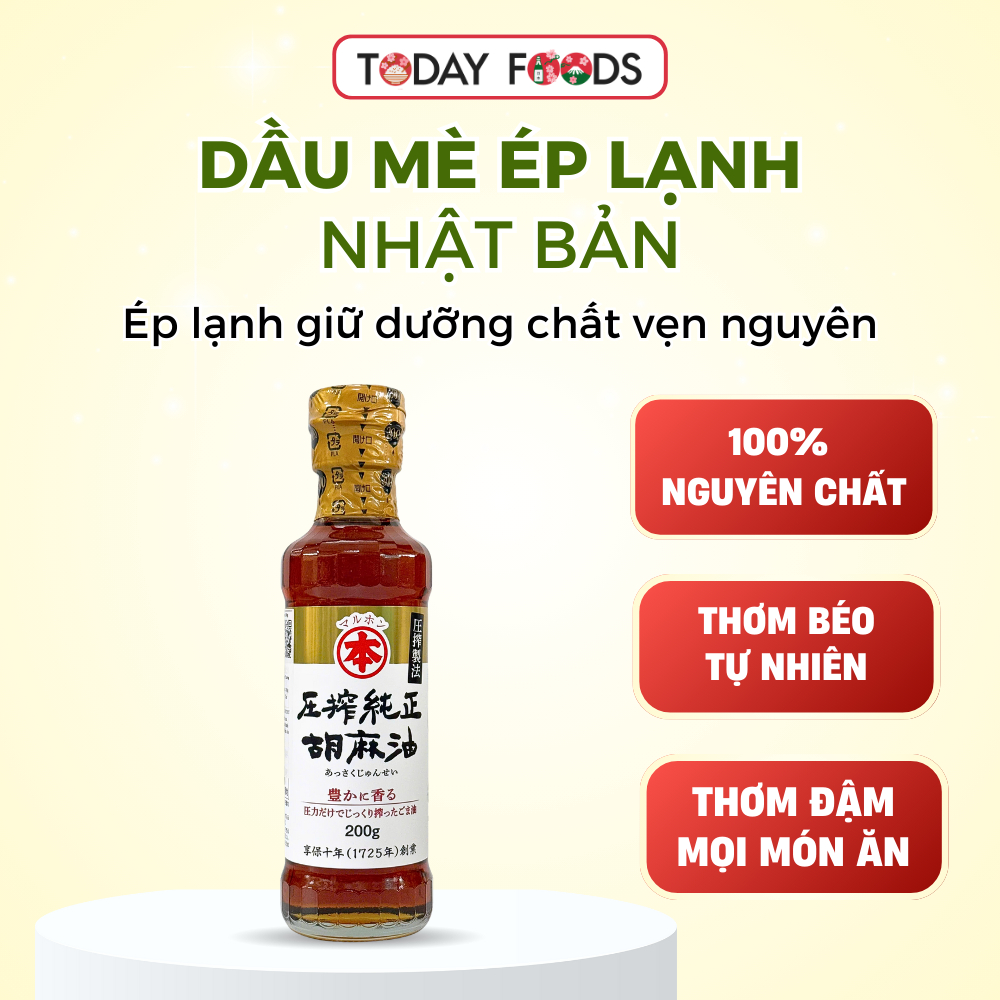 Dầu mè ép lạnh nguyên chất Maruhon Nhật Bản 200G – Assaku Junsei Goma ...