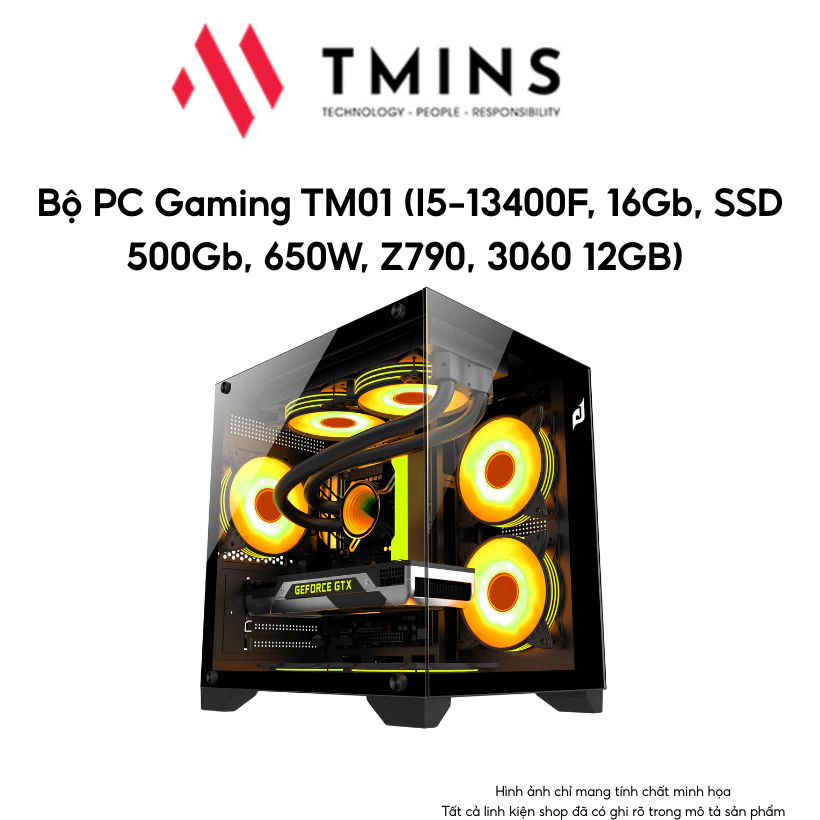 Hình ảnh Bộ PC Gaming TMH01 i5-13400F RTX 3060 B760M