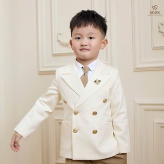 Set Vest Màu Kem KIMEE KIDS Cho Bé Trai Dự Tiệc, Sinh Nhật, Chất Liệu Thoải Mái, Từ 1-10 Tuổi Được Thiết Kế Bởi Kimee