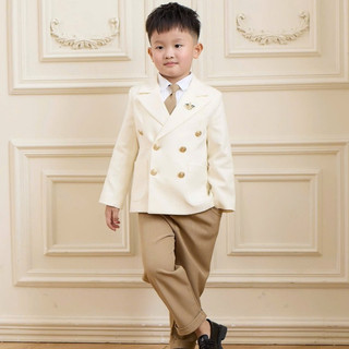 Set Vest Màu Kem KIMEE KIDS Cho Bé Trai Dự Tiệc, Sinh Nhật, Chất Liệu Thoải Mái, Từ 1-10 Tuổi Được Thiết Kế Bởi Kimee