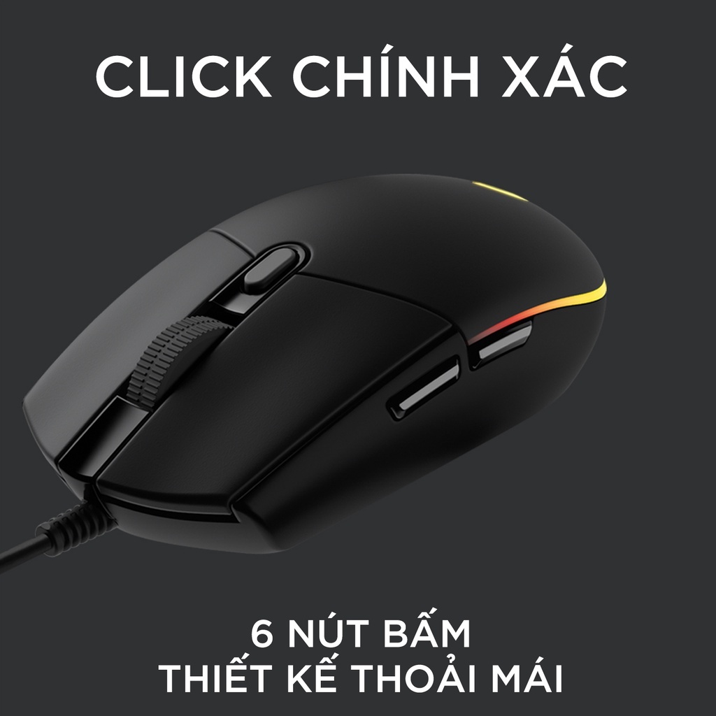 Chuột Gaming Có Dây Logitech G102 Lightsync RGB – Hiệu Năng Vượt Trội, Phản Xạ Tốc Độ Ánh Sáng