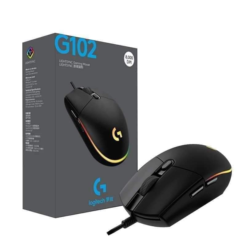 Chuột Gaming Logitech G102 Gen 2 Lightsync Có Dây - LED RGB 16.8 Triệu Màu 8000 DPI 6 Nút Lập Trình Bảo Hành 12 Tháng