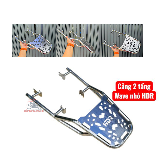 Cảng xe máy 2 tẩng INOX HDR gắn WAVE NHỎ hàng chất lượng giá tốt