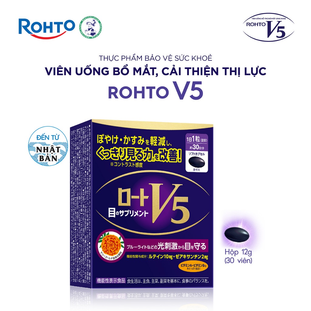[KOL] Viên uống bổ mắt Lutein, hỗ trợ cải thiện thị lực Rohto V5 ( Hộp ...