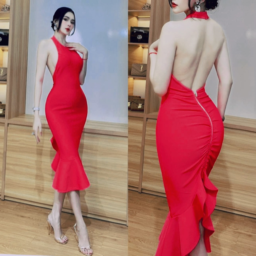 Set áo váy băng quấn nhiều màu tôn dáng