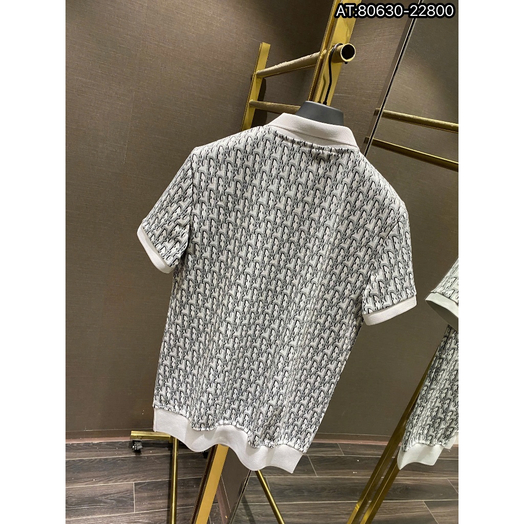 ÁO polo nam cổ tròn họa tiết tay ngắn phong cách trẻ trung chuẩn from