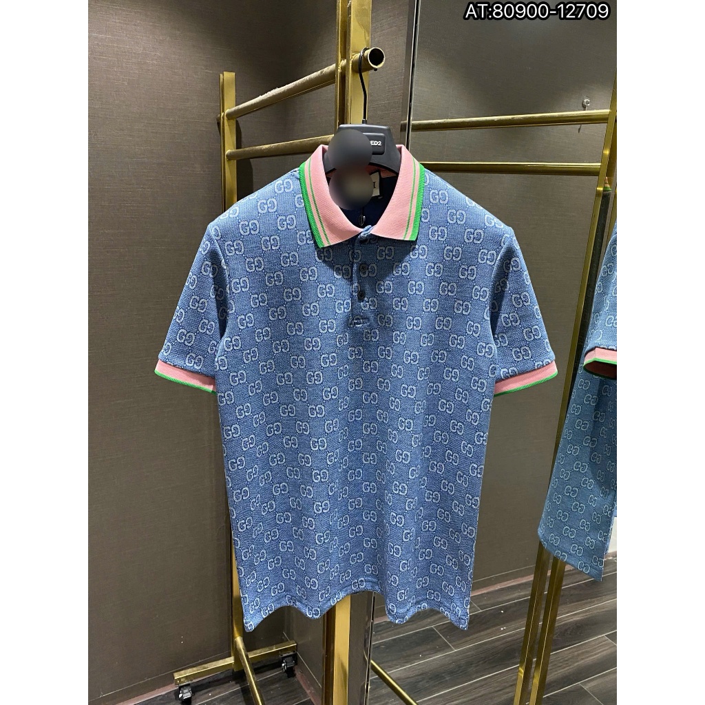 ÁO polo nam cổ tròn họa tiết tay ngắn phong cách trẻ trung chuẩn from