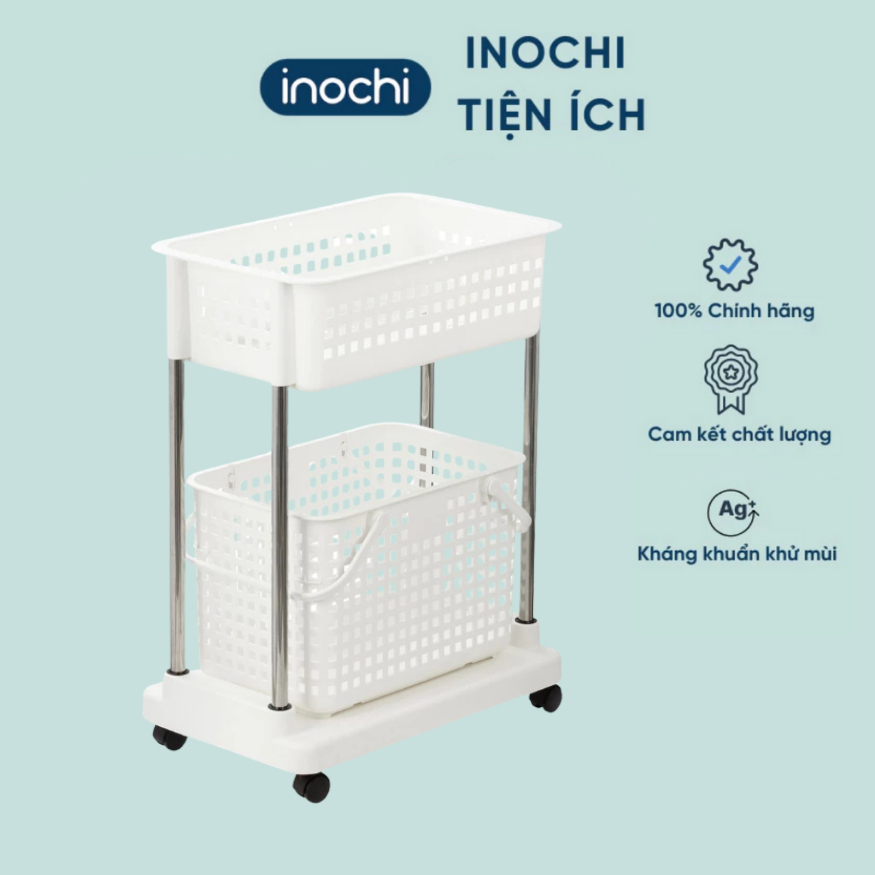 CHÍNH HÃNG INOCHI - Kệ giặt di động, kệ đựng đồ có bánh xe di chuyển (tiêu chuẩn Nhật Bản)