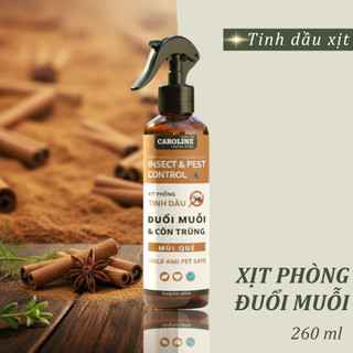 Xịt phòng tinh dầu Sả Chanh, Bạc Hà, Quế, Bạch Đàn Chanh xua đuổi muỗi, khử mùi