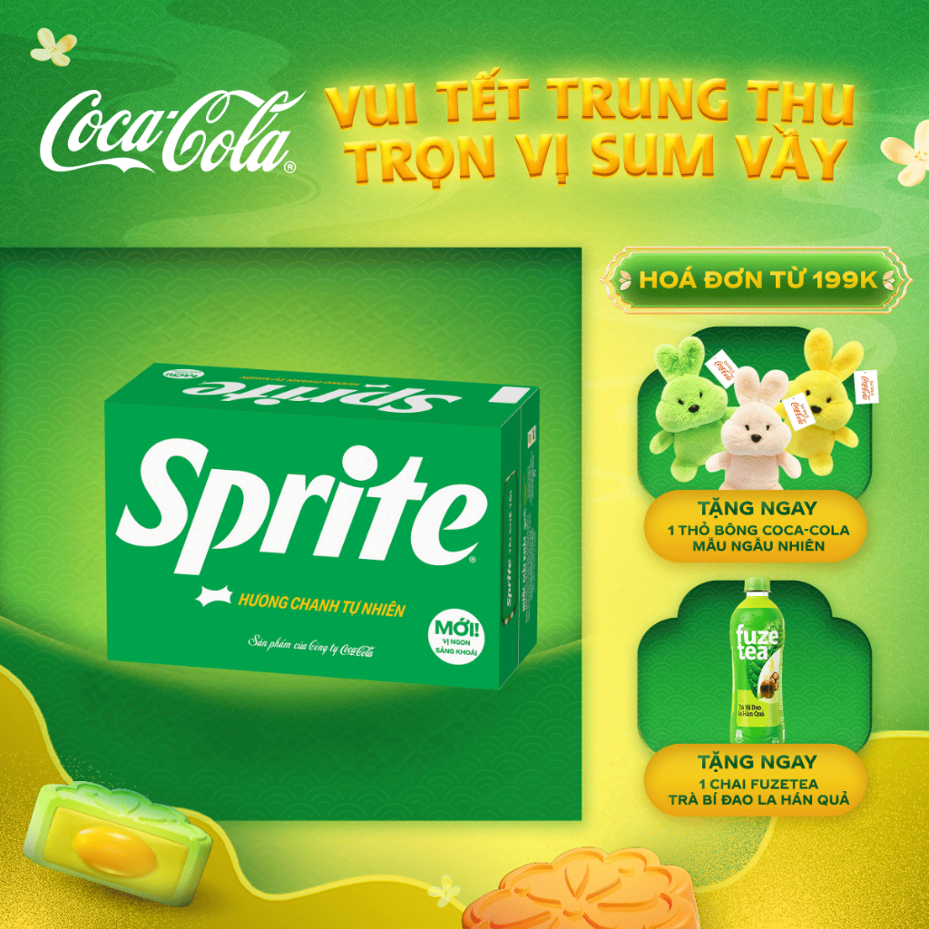 Thùng 24 Lon Nước Ngọt Giải Khát Có Gas Sprite Vị Chanh 235ml/Lon Coca ...
