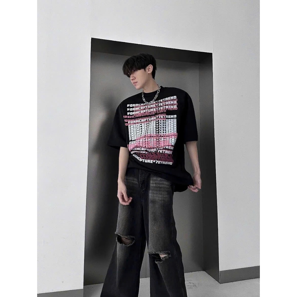 Áo thun Stee Cổ tròn CAPTURE Localbrand ICVCVNI Unisex Cotton