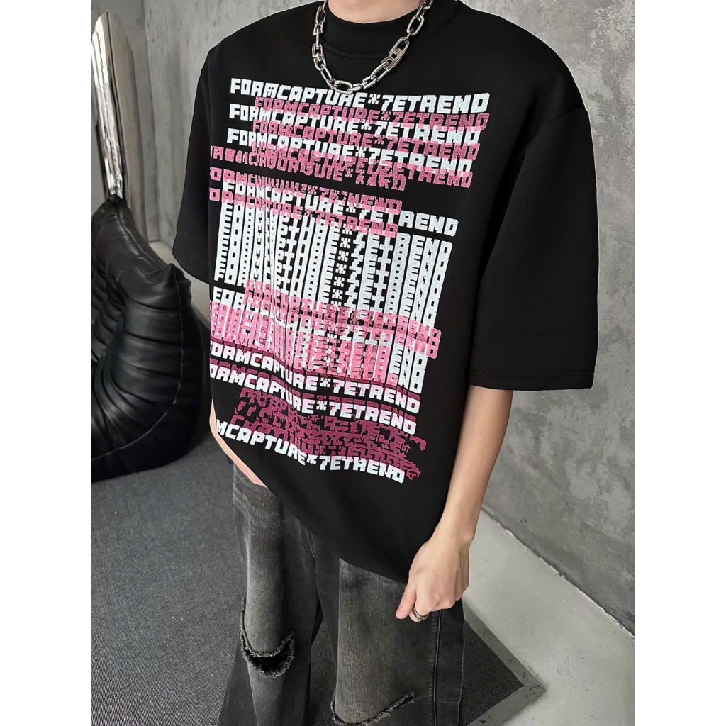 Áo thun Stee Cổ tròn CAPTURE Localbrand ICVCVNI Unisex Cotton