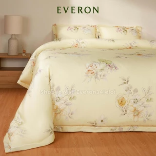 Chăn ga gối Everon EPTC 26018 Muôn Hoa Vàng vải Tencel Blend