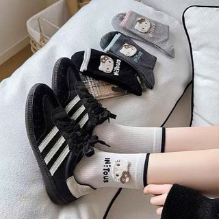 Sét 10 đôi tất côtton co giãn, thoáng mát hoạ tiết mèo kitti dễ thương 🌸🌸🌸