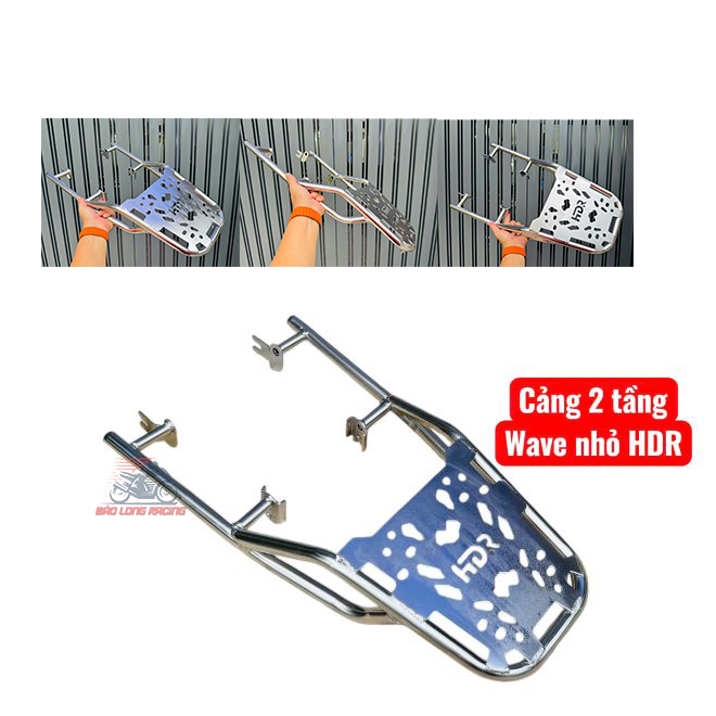 Cảng xe máy 2 tẩng INOX HDR gắn WAVE NHỎ hàng chất lượng giá tốt