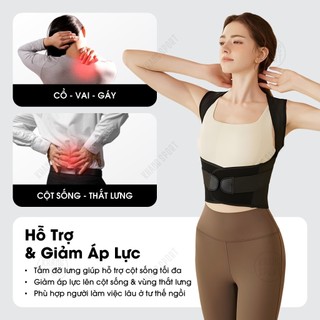 SUBOGDG Đai Chống Gù Cao Cấp Giảm Đau Mỏi Lưng, Cong Vẹo Cột Sống, Định Hình Tư Thế Chuẩn