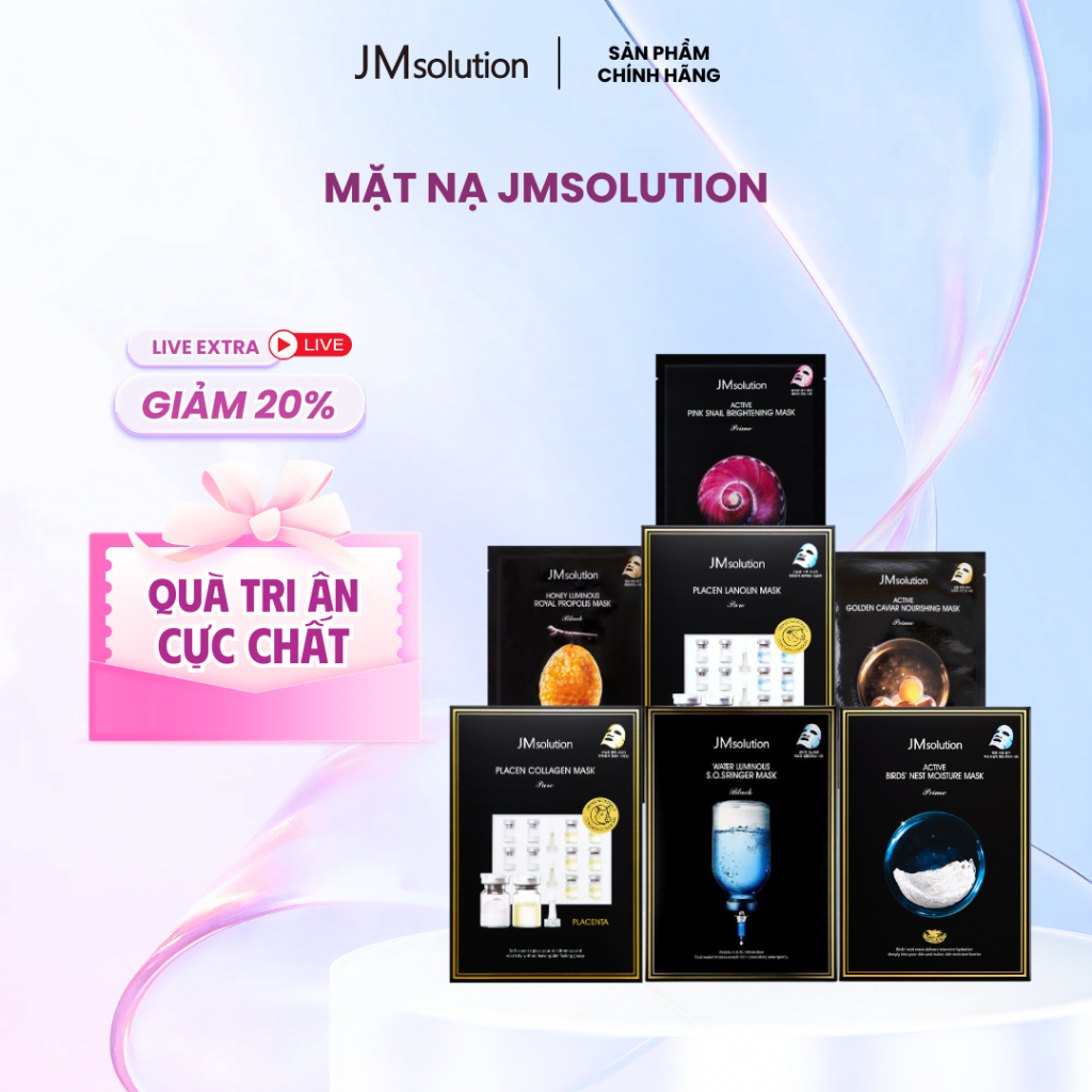 Mặt Nạ Dưỡng Da JMSolution Hỗ Trợ Cải Thiện Tình Trạng Mọi Loại Da, Dưỡng Ẩm Trắng Da 30g - Jmsolution