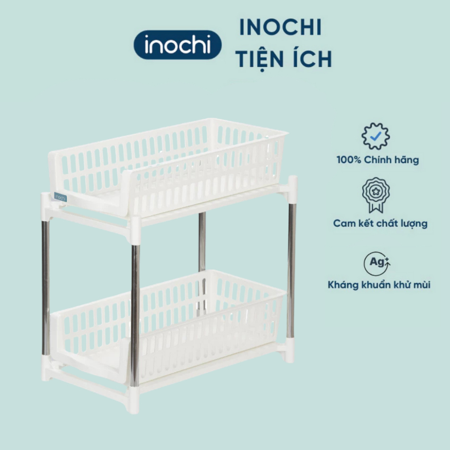 Kệ trượt đa năng, kệ đựng đồ 2 tầng cao cấp - CHÍNH HÃNG INOCHI