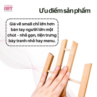 [Hỏa tốc HCM] Giá Vẽ Trưng Bày Để Bàn Mont Marte - Mini Display Easel Beech - Small/Medium