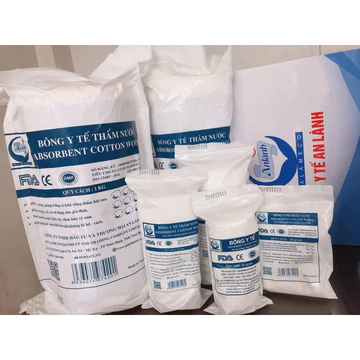 Bông y tế thấm nước An Lành 50g Bông gòn sạch tiệt trùng