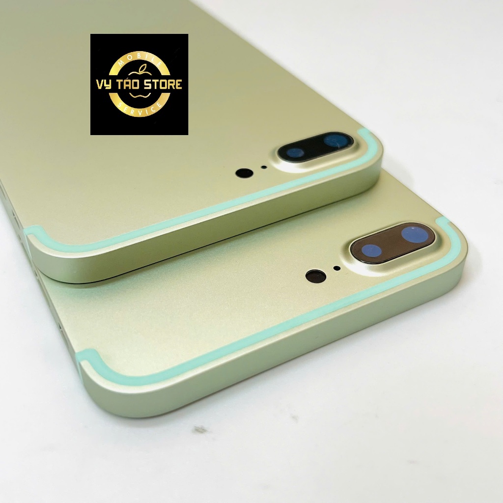 VỎ ĐỘ CẠNH VUÔNG LƯNG NHÁM MÀU XANH NGỌC DÀNH CHO ĐT7PLUS ( ĐỦ NÚT PHÍM KHE SIM )