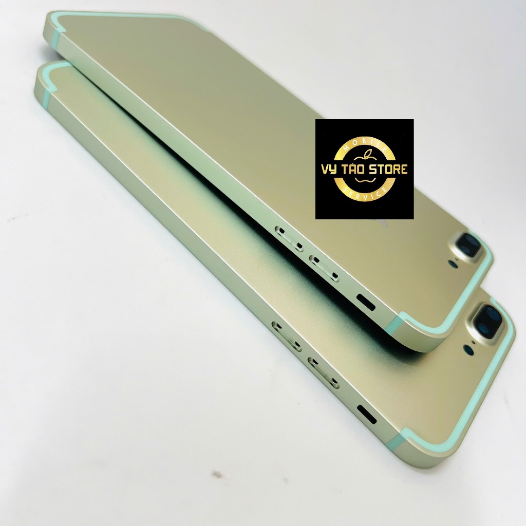 VỎ ĐỘ CẠNH VUÔNG LƯNG NHÁM MÀU XANH NGỌC DÀNH CHO ĐT7PLUS ( ĐỦ NÚT PHÍM KHE SIM )