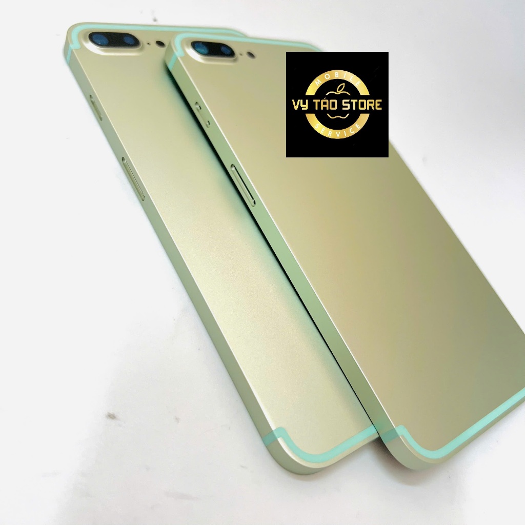 VỎ ĐỘ CẠNH VUÔNG LƯNG NHÁM MÀU XANH NGỌC DÀNH CHO ĐT7PLUS ( ĐỦ NÚT PHÍM KHE SIM )