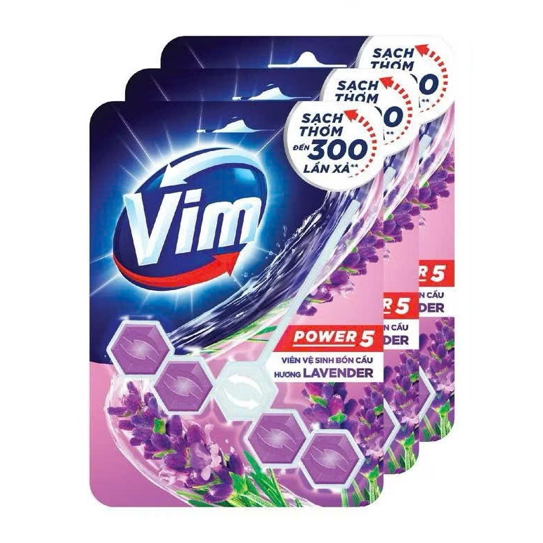 Viên Vim Treo Vệ Sinh Bồn Cầu Vim Power 5 | Sạch Thơm Đến 300 Lần Xả (50g-55g/viên)