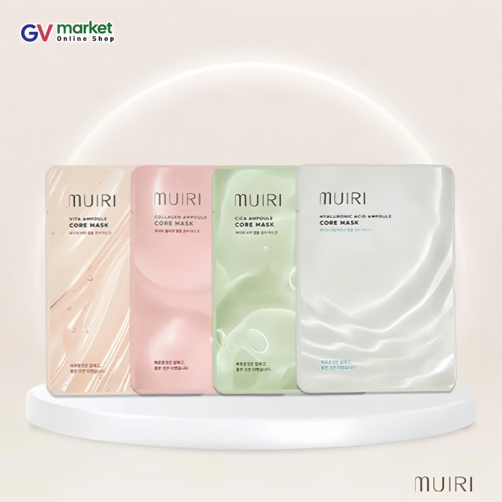 Combo 4 miếng mặt nạ tinh chất cô đặc MUIRI Mild Ampoule Core Mask cấp ẩm, phục hồi, dưỡng trắng Hàn Quốc