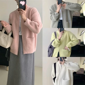 Áo khoác len cardigan dệt kim dài tay đủ màu chất dày mịn phong cách hàn quốc hàng Quảng Châu MT33 SP50