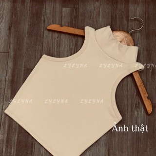 Áo ba lỗ cổ lọ siêu đẹp dáng ôm, áo cổ cao tôn dáng -LYLYNA A42