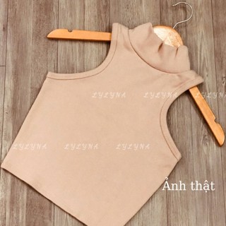 Áo ba lỗ cổ lọ siêu đẹp dáng ôm, áo cổ cao tôn dáng -LYLYNA A42