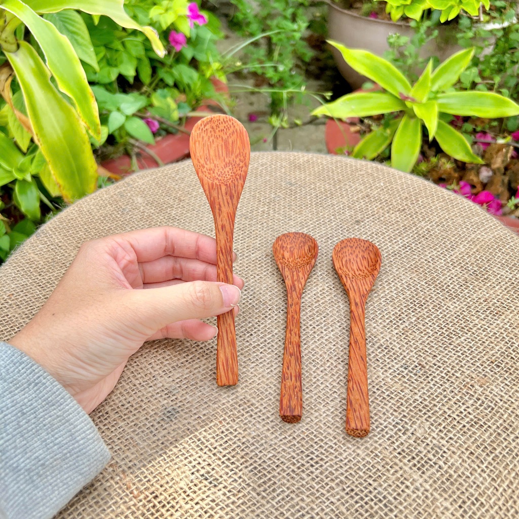[ HÀNG LOẠI 1 ] Muỗng Gỗ dừa Dài 16cm, Thìa Gỗ Dừa Dùng Ăn Cơm, Ăn Granola, Ăn dặm Cho Em Bé, Đắp Mặt Nạ Cao Cấp