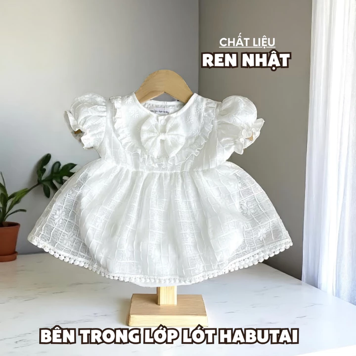 3-11kg Body váy công chúa cho bé gái sơ sinh RIOKIDS, quần áo đầy tháng thôi nôi cho bé BD255